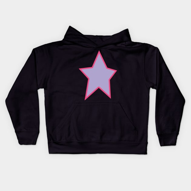 Lavender Star Pink Out Line Graphic Kids Hoodie by ellenhenryart